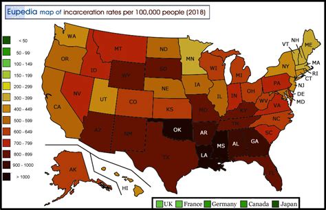 Crime & Punishment maps of the United States of America - Eupedia