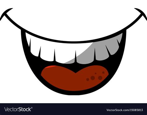 Mouth laughing cartoon Royalty Free Vector Image