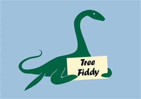 Tree Fiddy Plesiosaur Loch Ness Monster by Jez Kemp