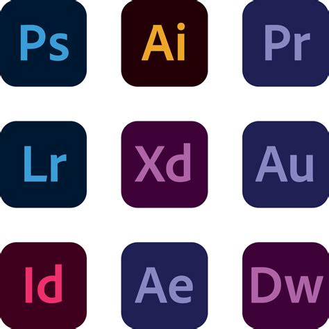 New Adobe Icons 9328371 Vector Art at Vecteezy