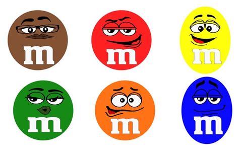 Color M and M's M&M Faces SVG Cutting Files for the Cricut | Etsy