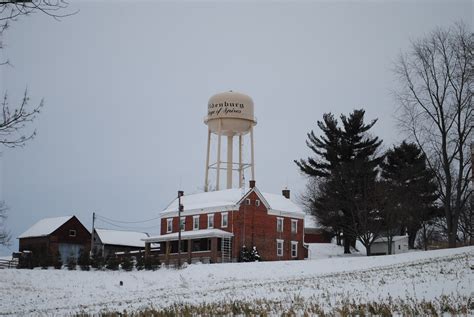 Snow covered farm. | Oldenburg, Spires, Village