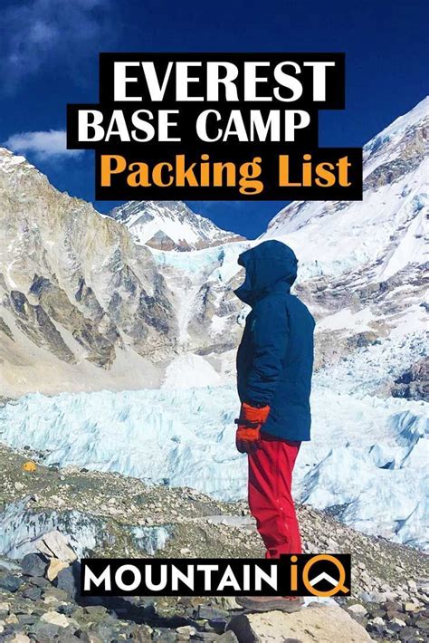 Everest Base Camp Packing List - The Complete Equipment Guide | Camping packing list, Camping ...