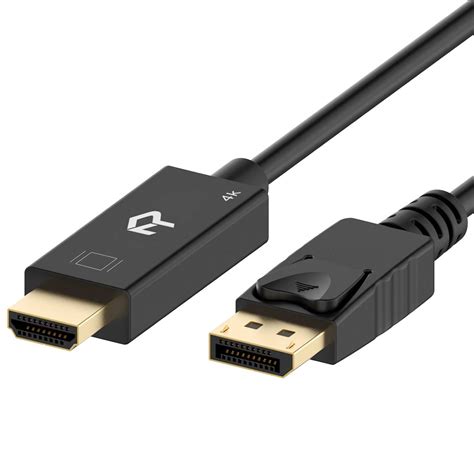 Rankie DisplayPort (DP) to HDMI, 4K resolution cable, 1.8 m, black, 1 ...