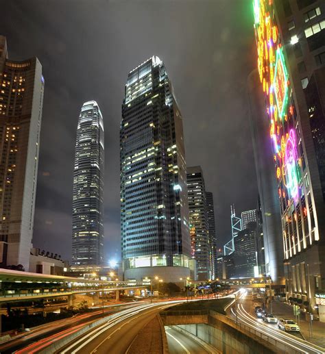 Hong Kong Central At Night Photograph by Tomasito! - Fine Art America