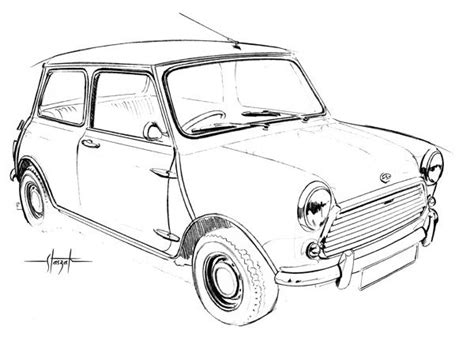 Mini Cooper on Behance | Retro cars, Mini cooper, Car drawings