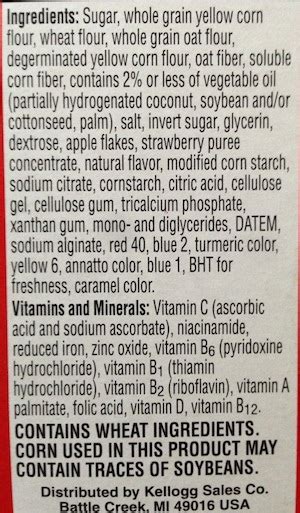 Fruit Loops Nutrition Label - Nutrition Ftempo