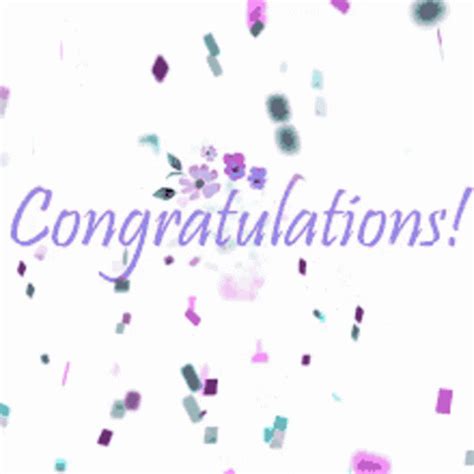 Congratulation Purple Confetti Greeting GIF | GIFDB.com