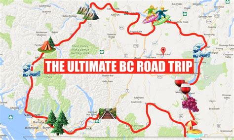 This Map Will Take You On The Most Epic Road Trip Through BC Anyone's ...