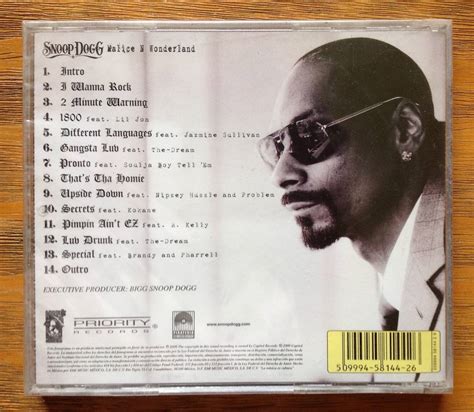 Snoop Dogg Malice In Wonderland Cd Sellado Nuevo | MercadoLibre