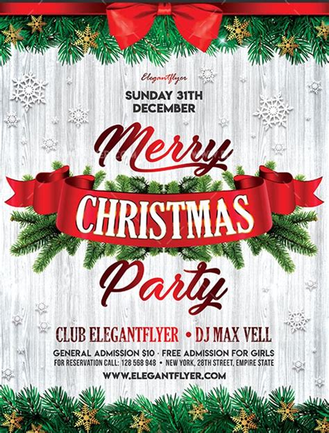 Christmas Party – Free Flyer PSD Template - PSDFlyer