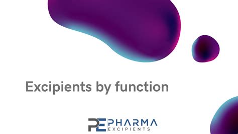 Excipients by function - pharma excipients