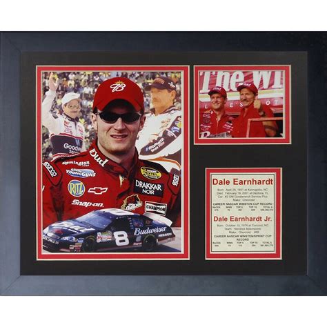 Legends Never Die Dale Earnhardt Sr. and Dale Earnhardt Jr. Framed Memorabilia | Wayfair