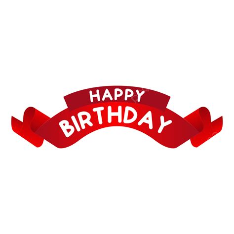 Happy Birthday Design Vector PNG Images, Happy Birthday Red Banner Design Png, Birthday Text ...