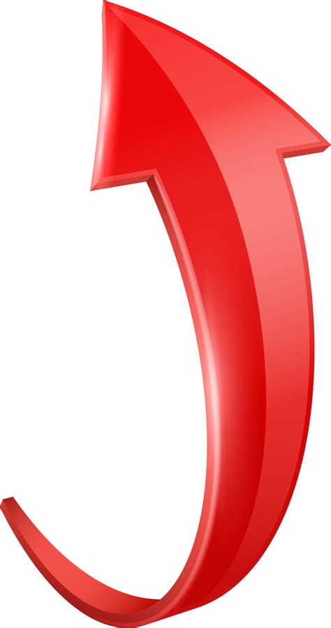 Red Curved Arrow Png