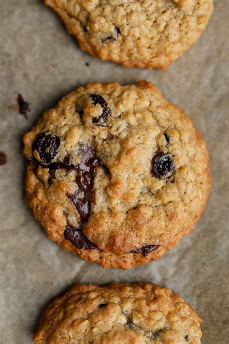 Oat & Raisin Cookies with Chocolate Chips - Lucy & Lentils