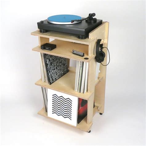 Line Phono Turntable Station Turntable Stand + Vinyl Record Storage, Made In The USA | Vinyl ...