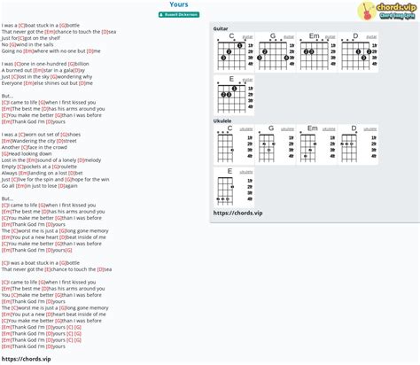 Chord: Yours - tab, song lyric, sheet, guitar, ukulele | chords.vip