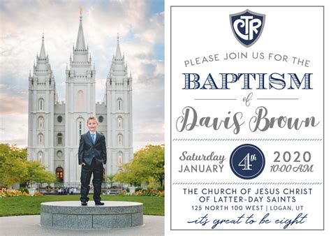 LDS Baptism Invitation Boy Baptism Invitation LDS Baptism | Etsy