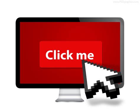 Click me, button template (PSD) | PSDGraphics