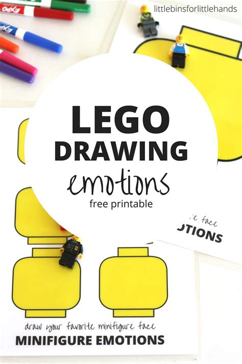 LEGO Minifigure Drawing Emotions Activity for Kids