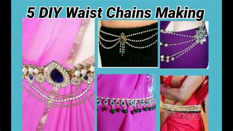 5 DIY Waist Chains Making at home - YouTube