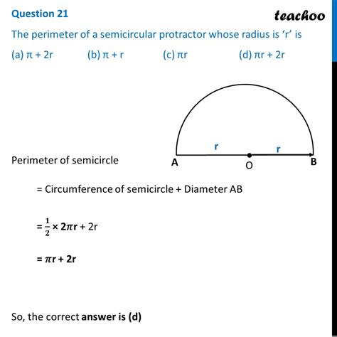 Perimeter For A Semicircle