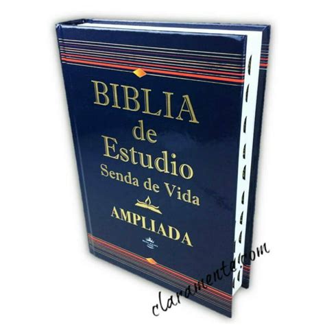 BIBLIA DE ESTUDIO REINA VALERA 1960 SENDA DE VIDA AMPLIADA TAPA DURA ...