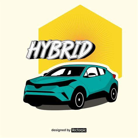 toyota hybrid car design free vector | VECTORPIC