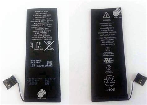 Stronger battery inside iPhone 5s/5c detailed