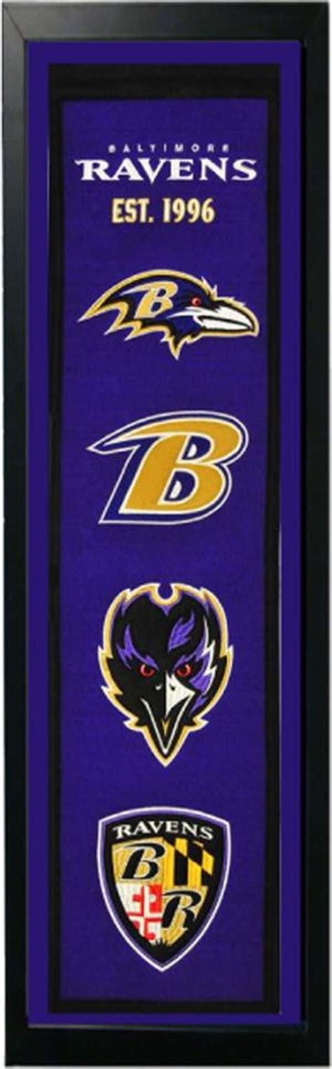 Baltimore Ravens Logo History Felt Banner 14 x 37 | Etsy