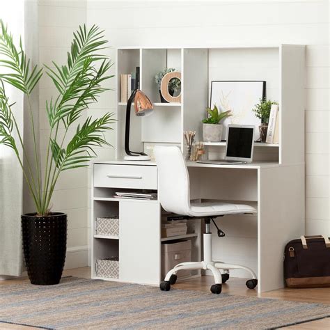 Prepac Kurv White Desk with Shelves-WEHW-0901-1 - The Home Depot