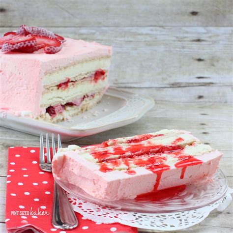 Strawberry Lemon Ice Cream Sandwich Cake - Pint Sized Baker