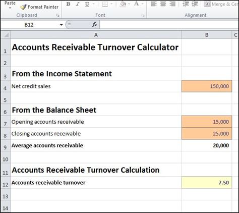 Accounts Receivable Turnover Calculator | Double Entry Bookkeeping