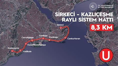 Sirkeci Kazlicesme Rail System Line Stops