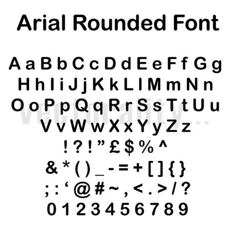 Arial Rounded Font Regular Style Alphabet Numbers Letters | Etsy