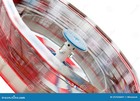 Long Exposure Shot of Tilt a Whirl Ride during Turning with High Speed ...