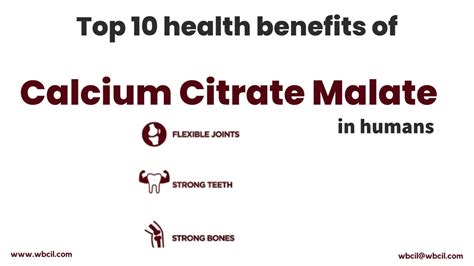 Top 10 health benefits of calcium citrate malate in humans