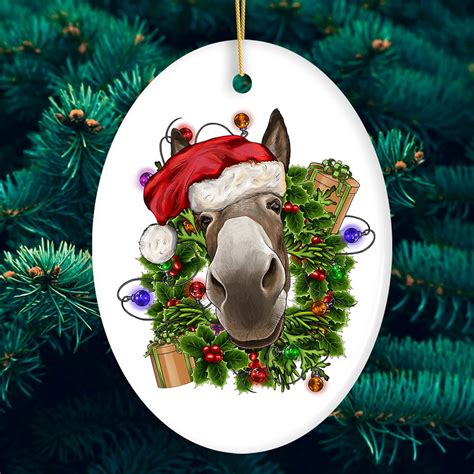 Merry Donkey Christmas Ornament | OrnamentallyYou