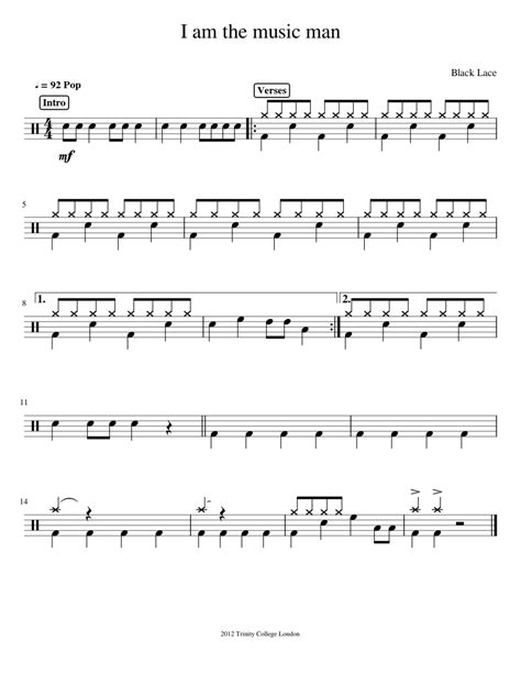 I am the music man Sheet music for Drum group (Solo) | Musescore.com