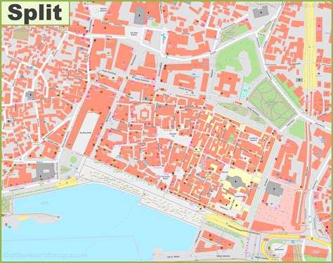 Split old town map