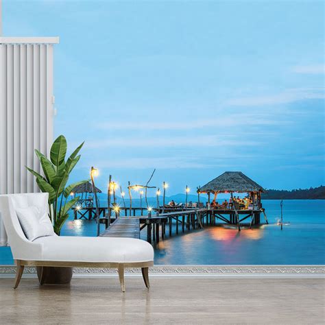 Bahamas Seaview Wallpaper for Wall - Magic Decor