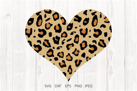 Leopard Print Heart SVG, Valentine Graphic by VitaminSVG · Creative Fabrica