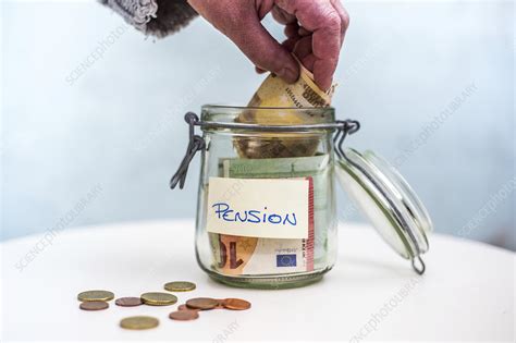 Pension pot, conceptual image - Stock Image - C038/6045 - Science Photo Library