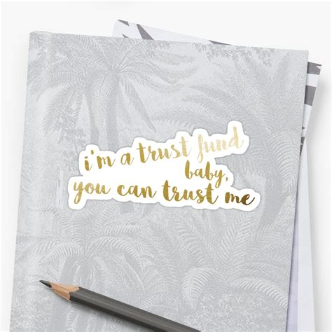 "Trust Fund Baby" Stickers by lalacopter | Redbubble