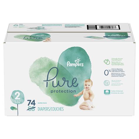 Pampers - Pampers Pure Protection Natural Diapers, Size 2, 74 ct - Walmart.com - Walmart.com