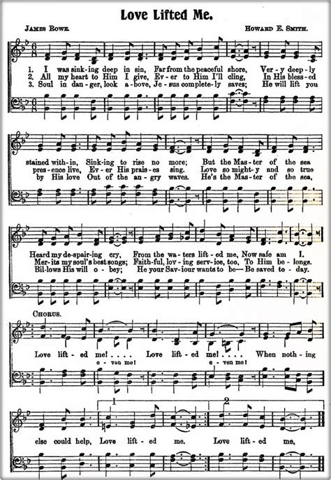 LOVE LIFTED ME (1912) | Gospel Hymns on Patreon | Gospel music, Hymn ...