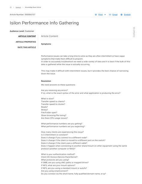 Isilon Performance Info Gathering Dell US