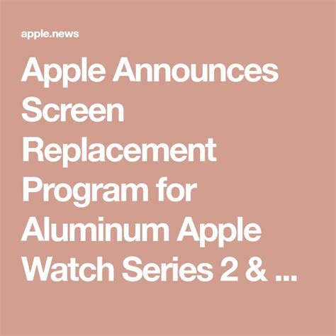 Apple Announces Screen Replacement Program for Aluminum Apple Watch ...