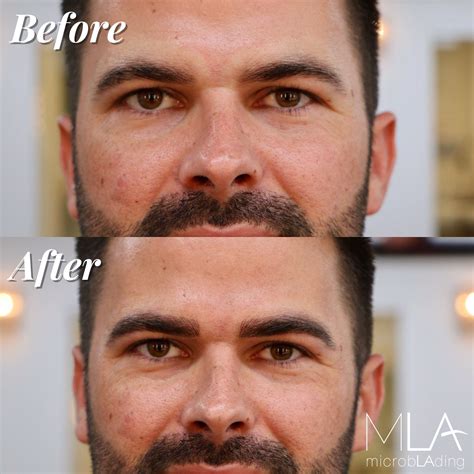 Microblading for men! Microblading hair strokes can look VERY natural on guys, subtly filling ...